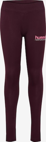 Hummel Slimfit Sporthose in Rot: Vorderseite