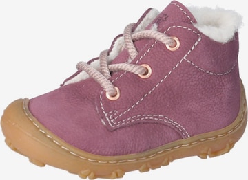 Pepino First-Step Shoes in Purple: front