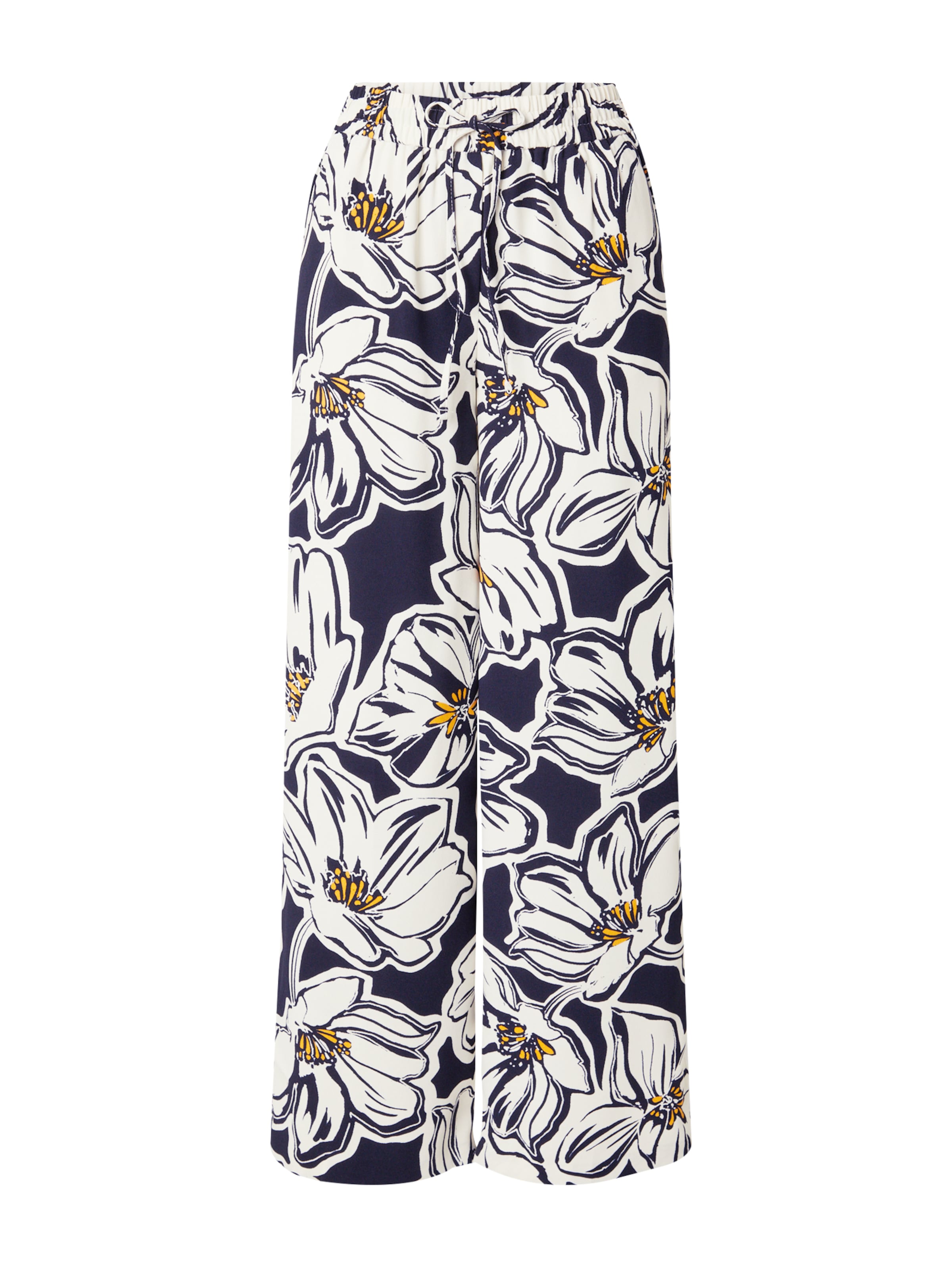 Marks & Spencer Wide leg Trousers in White: front