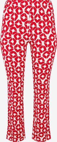 Coupe slim Pantalon 'Print' Yoek en rouge : devant