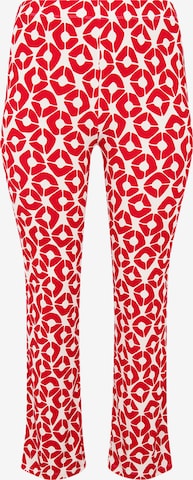 Yoek Slim fit Pants 'Print' in Red: front