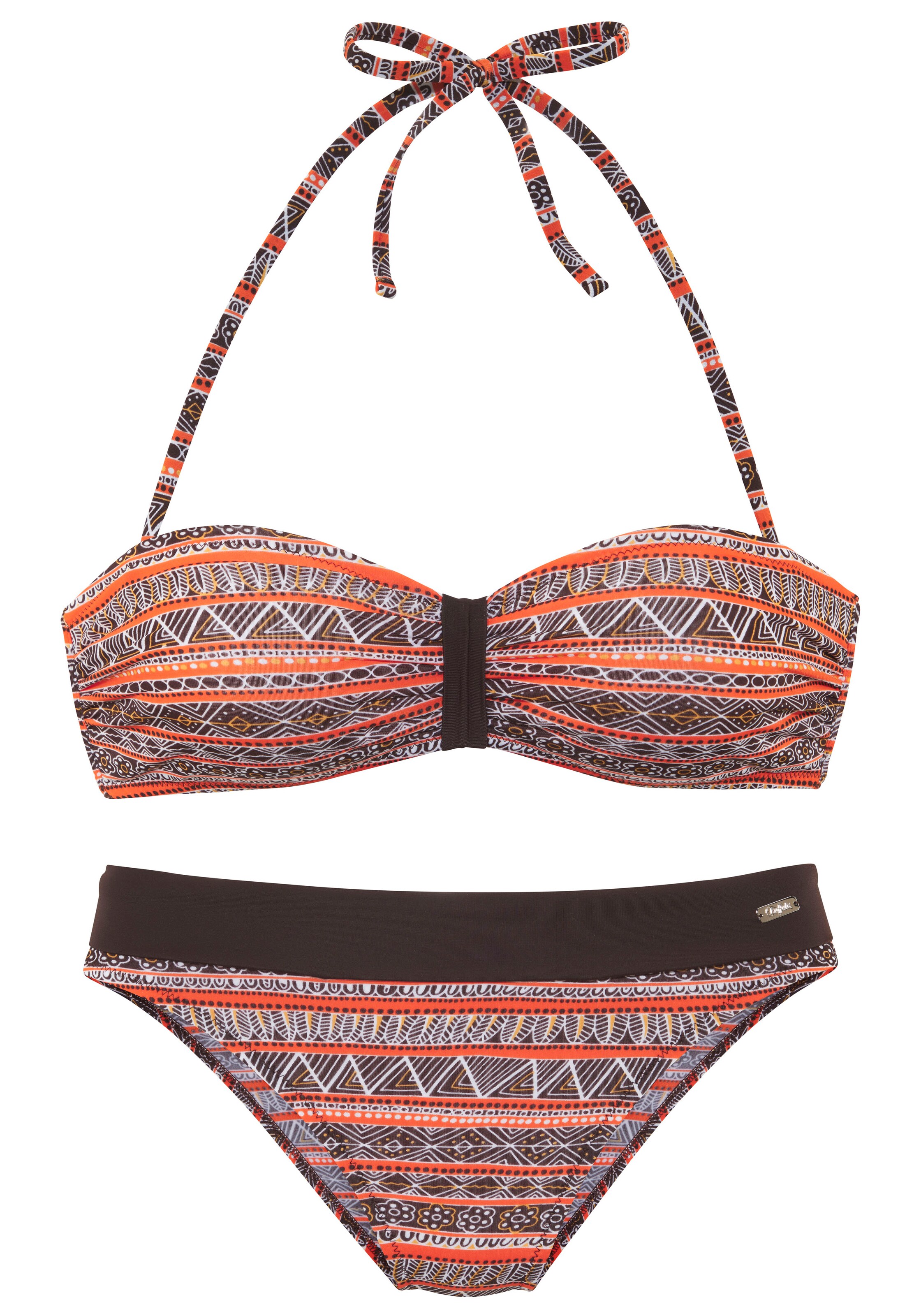 BUFFALO Bandeau Bikini in Braun: Vorderseite