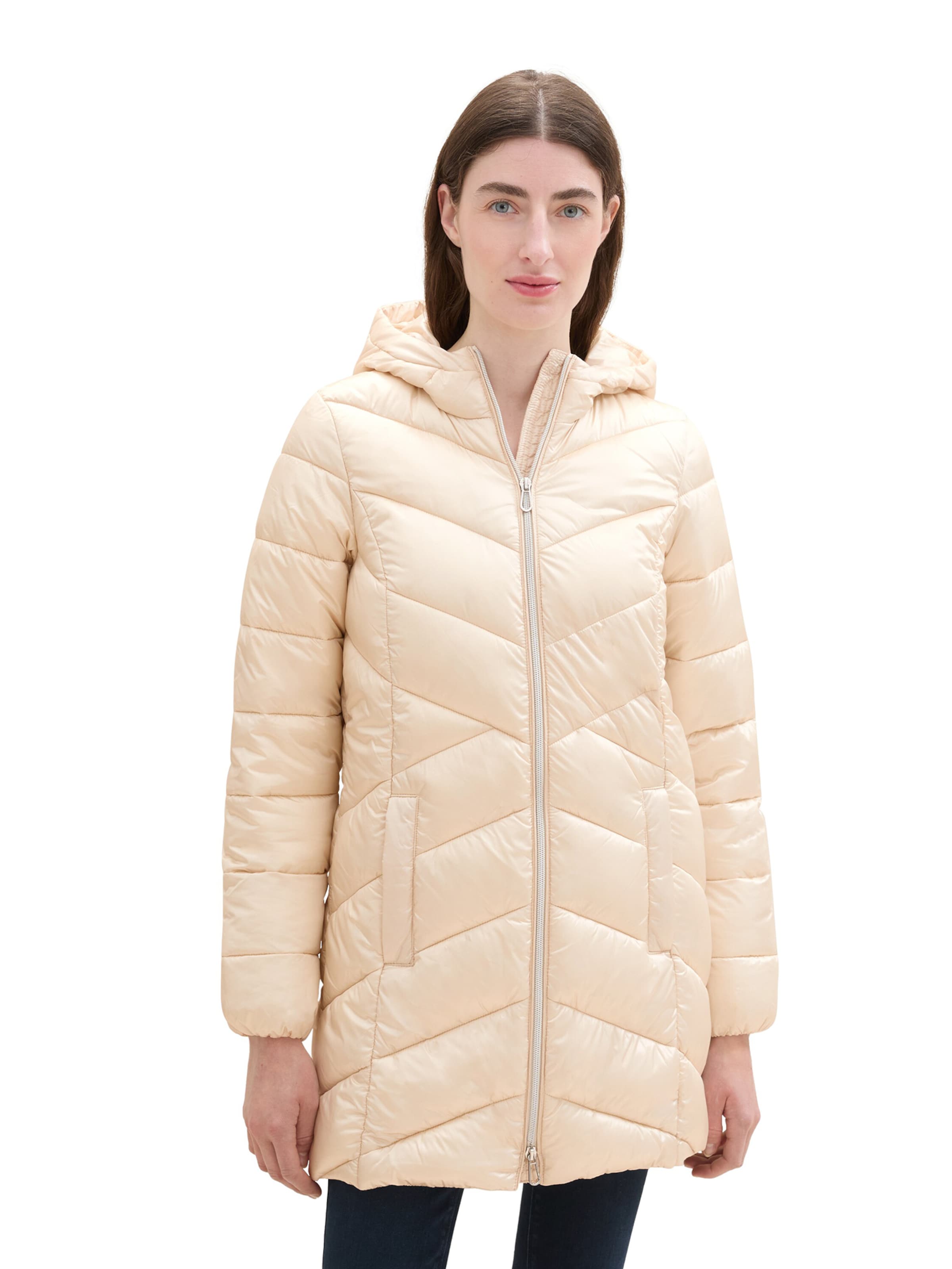 Manteau mi-saison TOM TAILOR en beige : devant