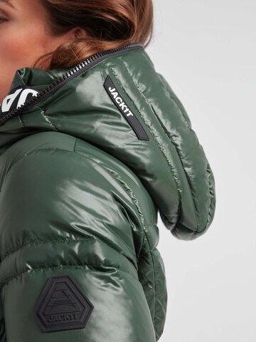 JACK1T Outdoorjas ' R4D Tramline Puffer Racer Lux ' in Groen