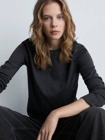 MANGO Shirt 'BIRI' in Grey: front