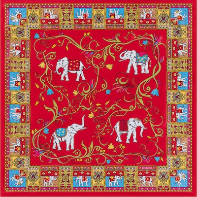 Roeckl Tuch 'LUCKY ELEPHANT NICKY' in mischfarben / rot, Produktansicht