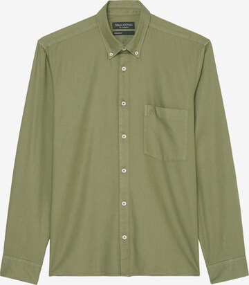 Marc O'Polo Regular fit Overhemd in Groen: voorkant