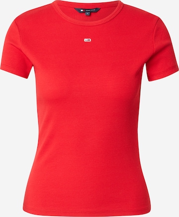 Tommy Jeans Särk 'ESSENTIAL', värv punane: eest vaates
