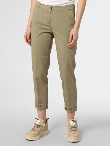 BRAX Regular Pleat-Front Pants ' Maron ' in Green: front