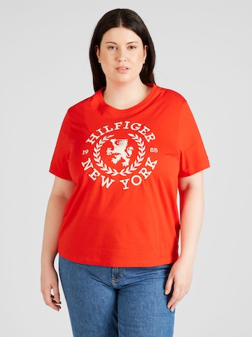 Tommy Hilfiger Curve - Camiseta en rojo: frente