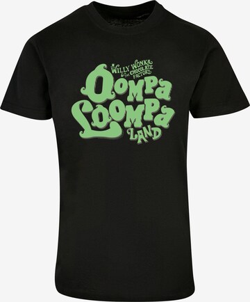 T-Shirt 'Willy Wonka And The Chocolate Factory - Oompa Loompa Land' ABSOLUTE CULT en noir : devant