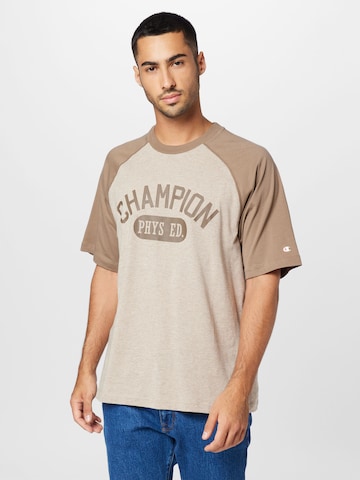 Champion Authentic Athletic Apparel Μπλουζάκι 'Legacy' σε μπεζ: μπροστά