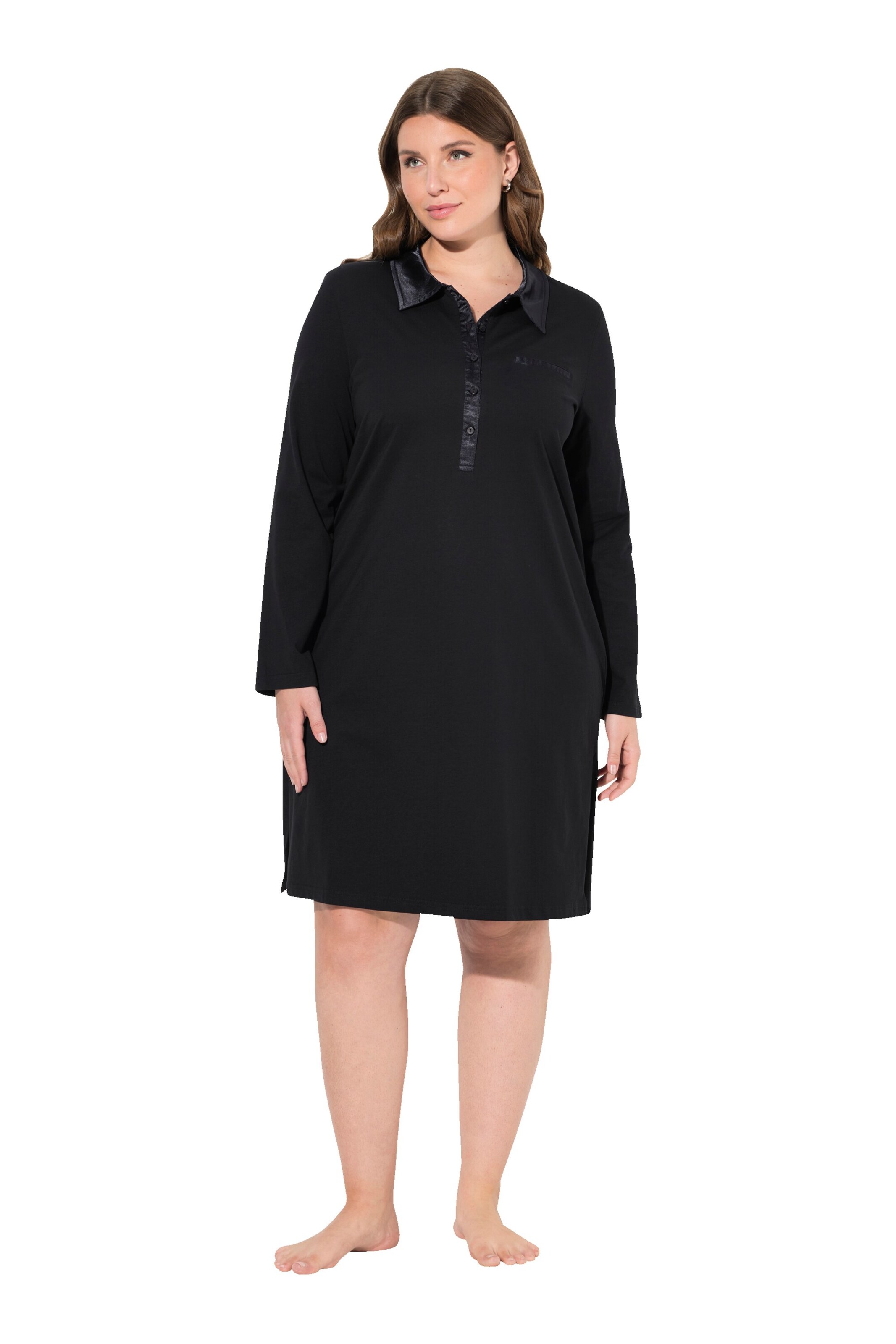 Ulla Popken Nachthemd in Schwarz