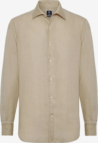 Boggi Milano Regular fit Button Up Shirt in Beige: front