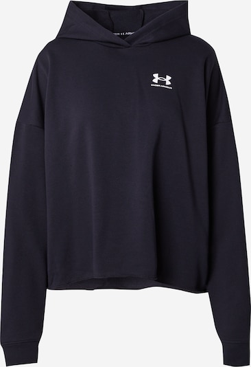 UNDER ARMOUR Sportiska tipa džemperis 'Rival', krāsa - naktszils / balts, Preces skats