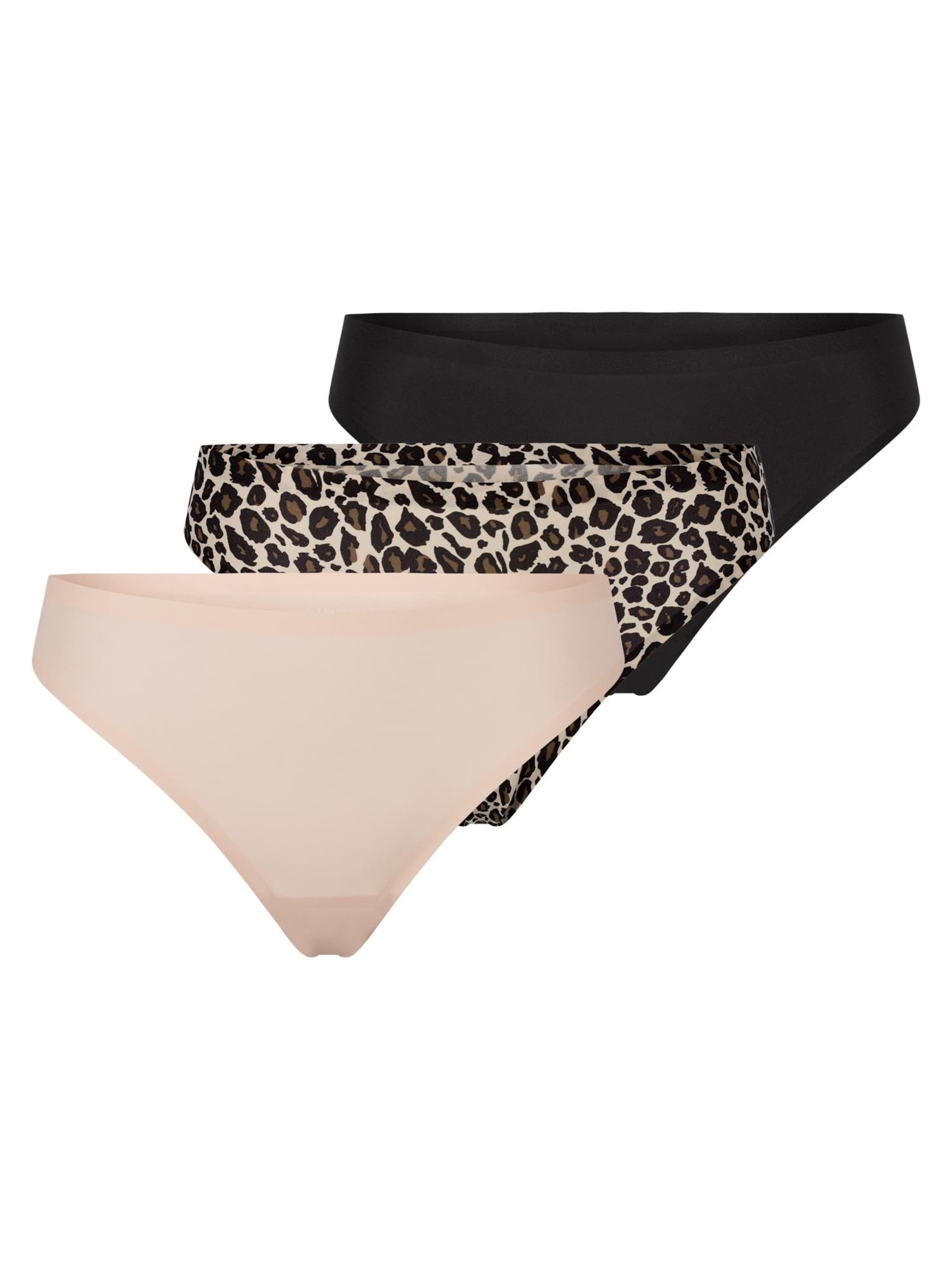 Chantelle Thong 'Soft Stretch' in Black: front