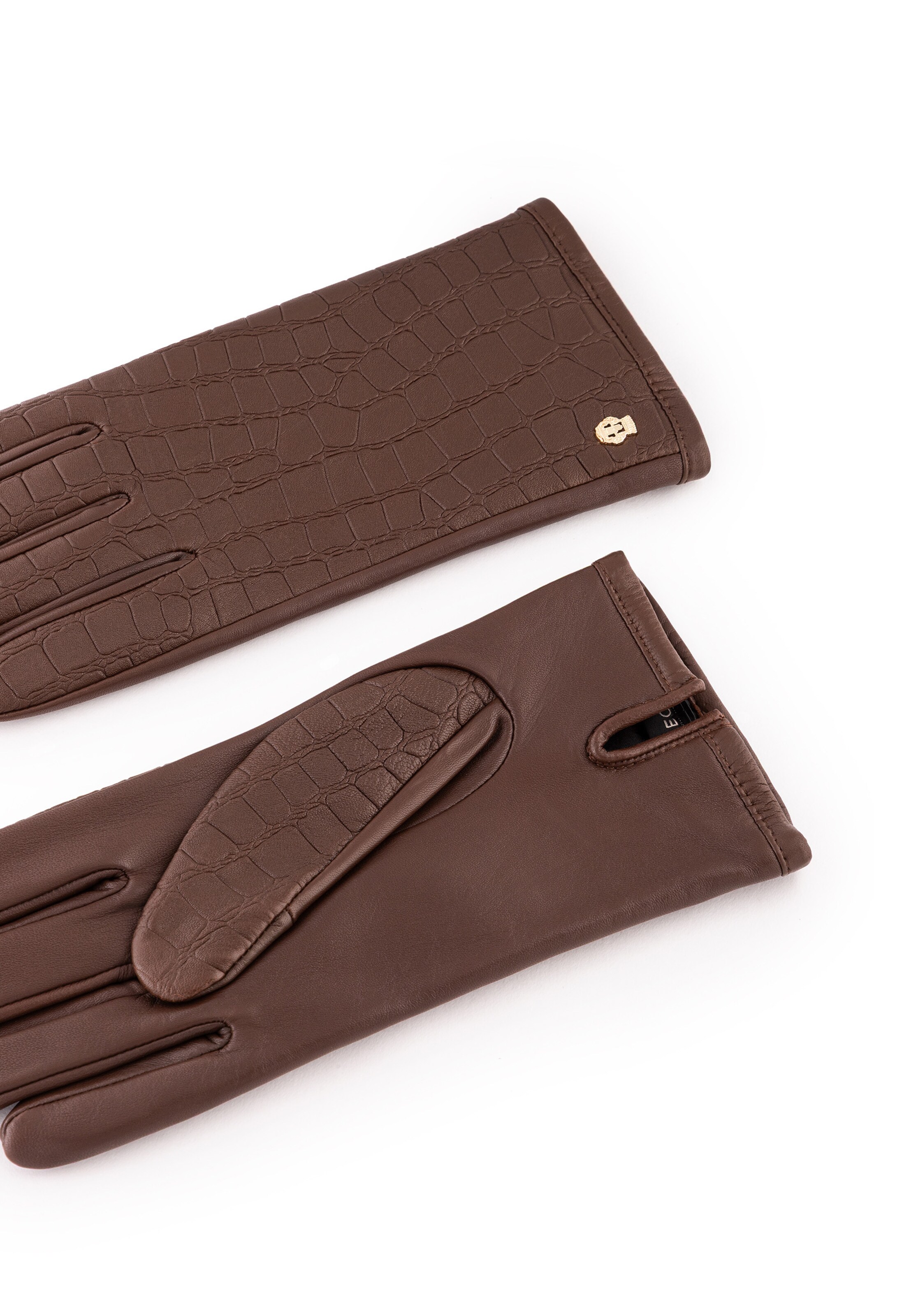 Roeckl Full finger gloves 'ROVERETO TOUCH' in Brown