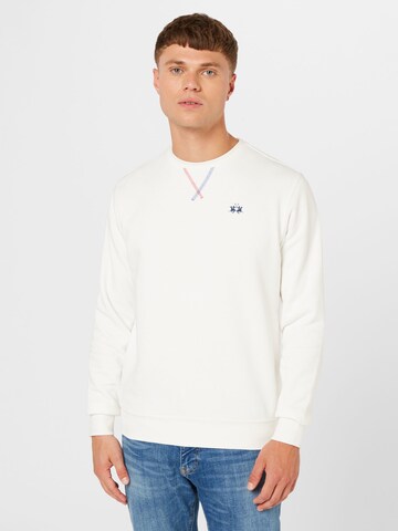 Sweat-shirt La Martina en blanc : devant