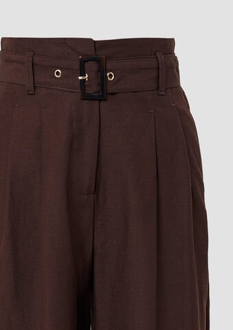 Wide Leg Pantalon à pince 'Сomma x Füsun Lindner' COMMA en marron