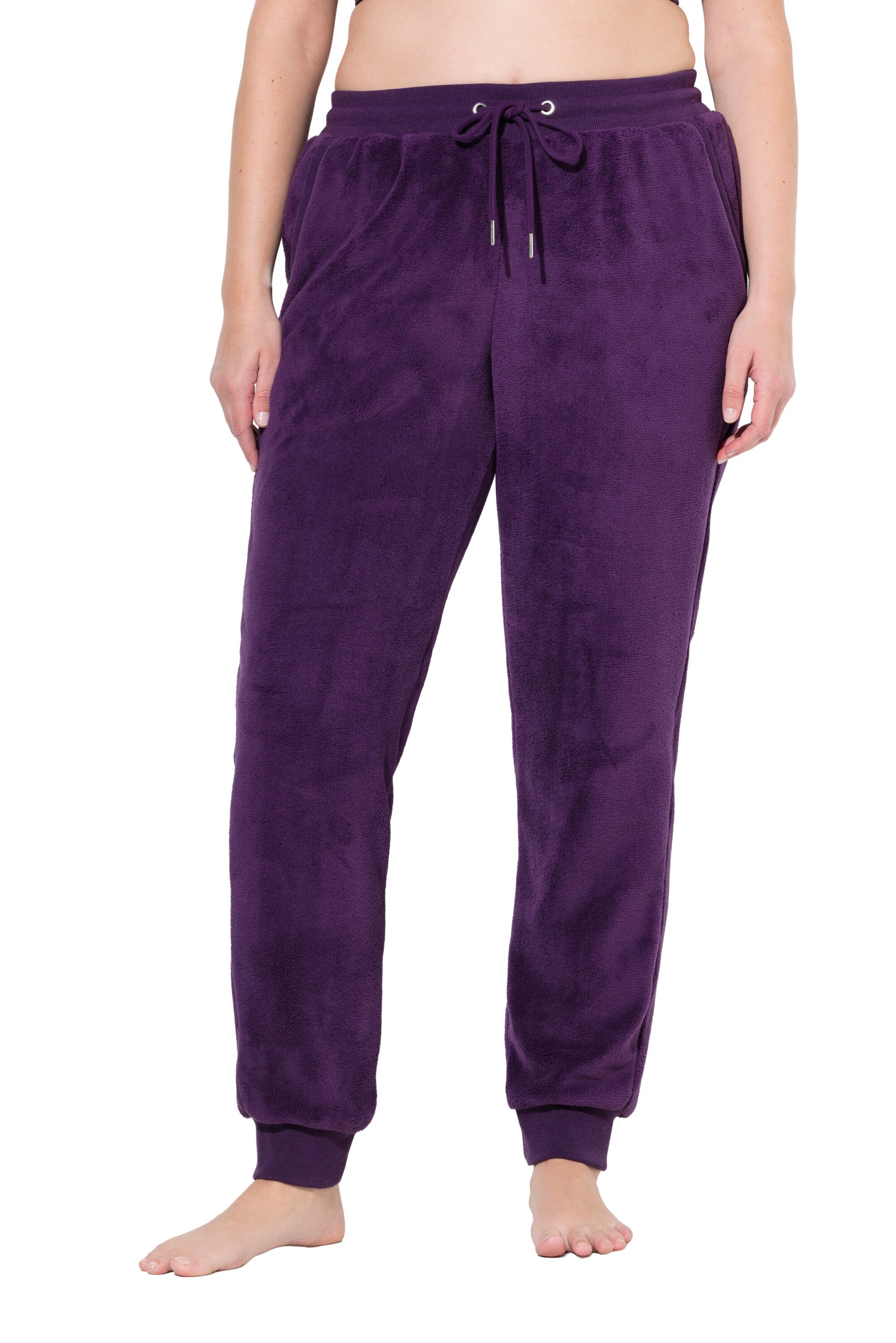 Ulla Popken Tapered Trousers in Purple: front