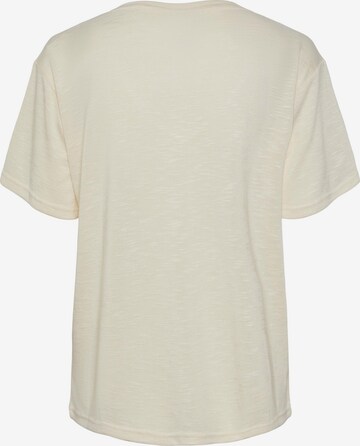 PIECES T-Shirt in Beige