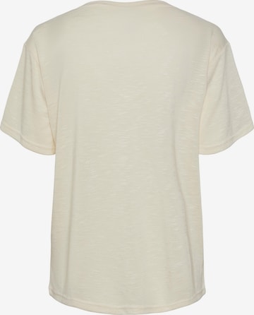 PIECES T-Shirt in Beige