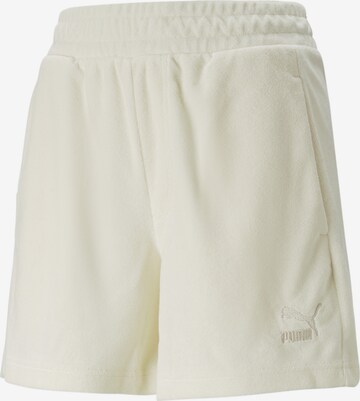 PUMA Loose fit Workout Pants in White: front