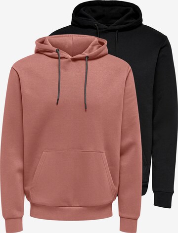 Only & Sons Sweatshirt 'Ceres' in Red: front
