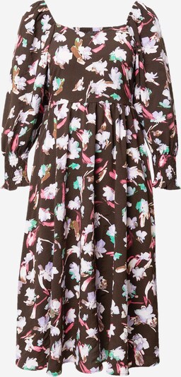 VERO MODA Kjole 'ANJA SALINA' i mørkebrun / lyselilla / hvit, Produktvisning