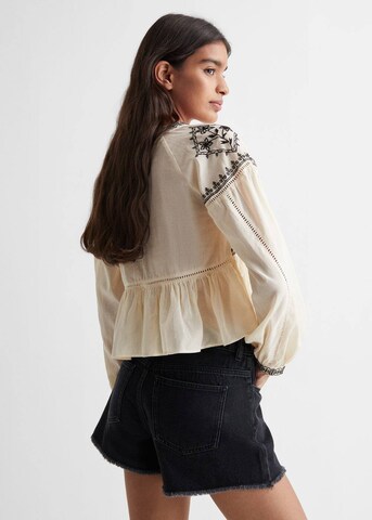 MANGO TEEN Bluse in Beige