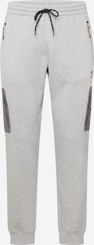 Effilé Pantalon ADIDAS ORIGINALS en gris : devant