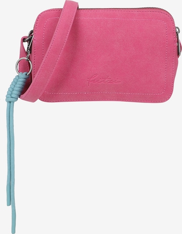 Fritzi aus Preußen Crossbody Bag 'Jony Suede Jacky' in Pink: front