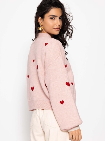 SASSYCLASSY Oversizestrickjacke in Pink