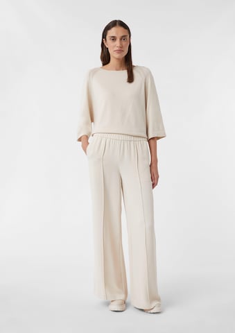 COMMA Wide leg Pleat-front trousers in Beige: front