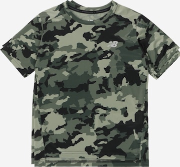 T-Shirt fonctionnel new balance en vert : devant