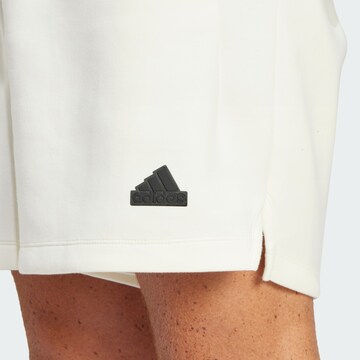 ADIDAS SPORTSWEAR Loose fit Workout Pants 'Z.N.E. Premium' in White