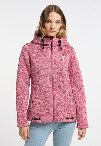 Veste en polaire Schmuddelwedda en rose : devant