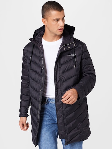 ARMANI EXCHANGE Winter Jacket 'Tessuto' in Black: front