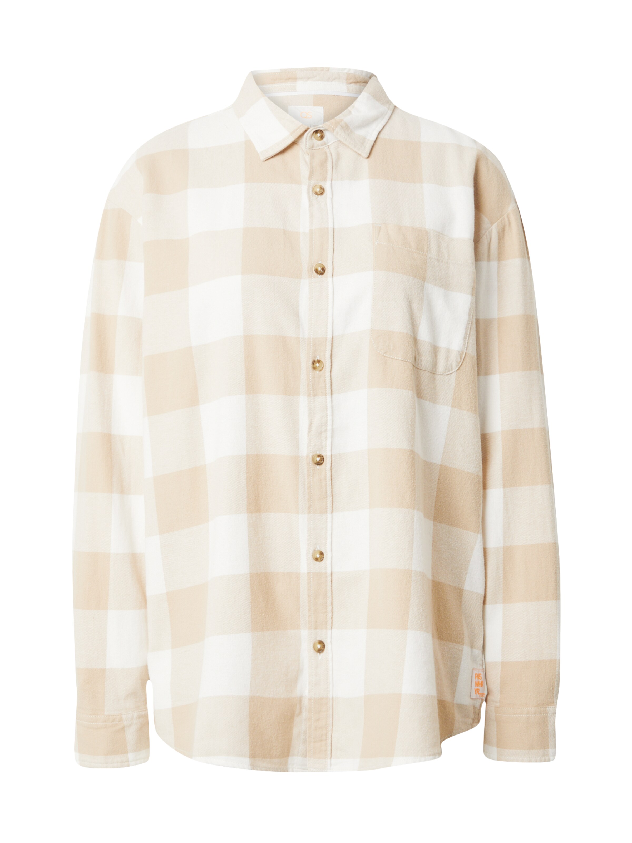 QS Blouse in Bruin: voorkant