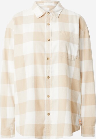 Camicia da donna di QS in marrone: frontale