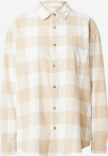 QS Bluza | svetlo rjava / bela barva, Prikaz izdelka