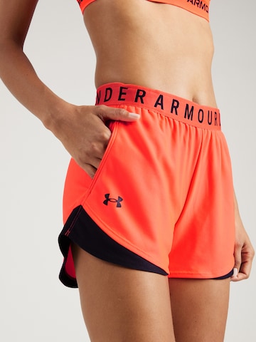 UNDER ARMOUR Regular Workout Pants 'Play Up 3.0' in Red