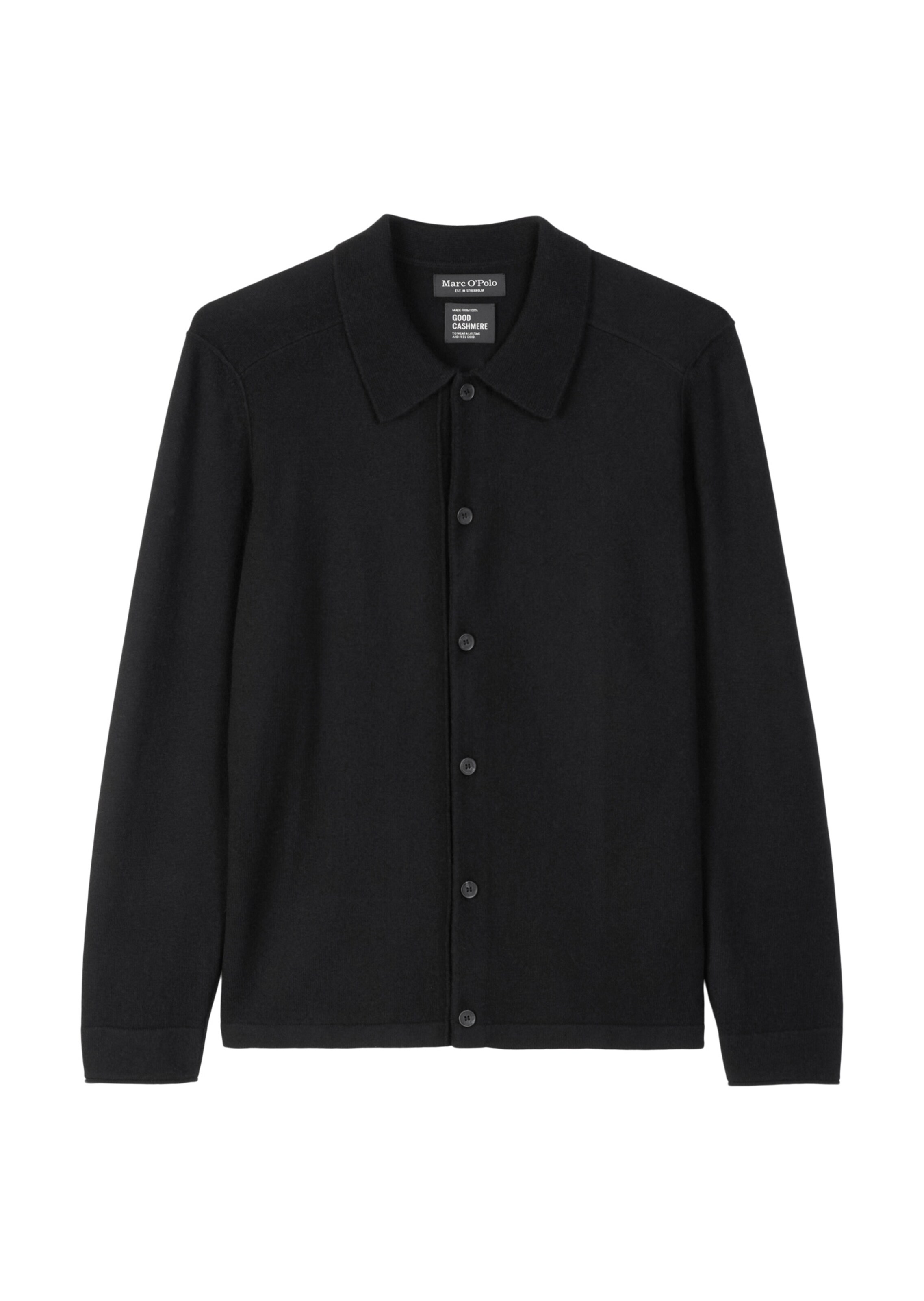 Marc O'Polo Strickjacke in Schwarz: Vorderseite
