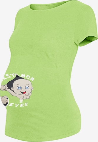 M.M.C. Shirt 'Best Mom Ever Umstandsshirt' in Green: front