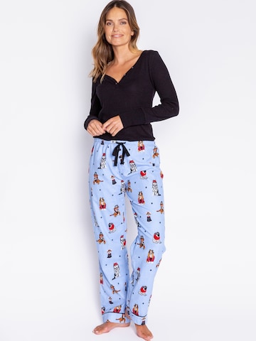PJ Salvage Pyjamahose 'Flannels' in Blau