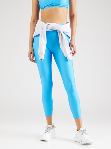 Skinny Pantalon de sport UNDER ARMOUR en bleu : devant