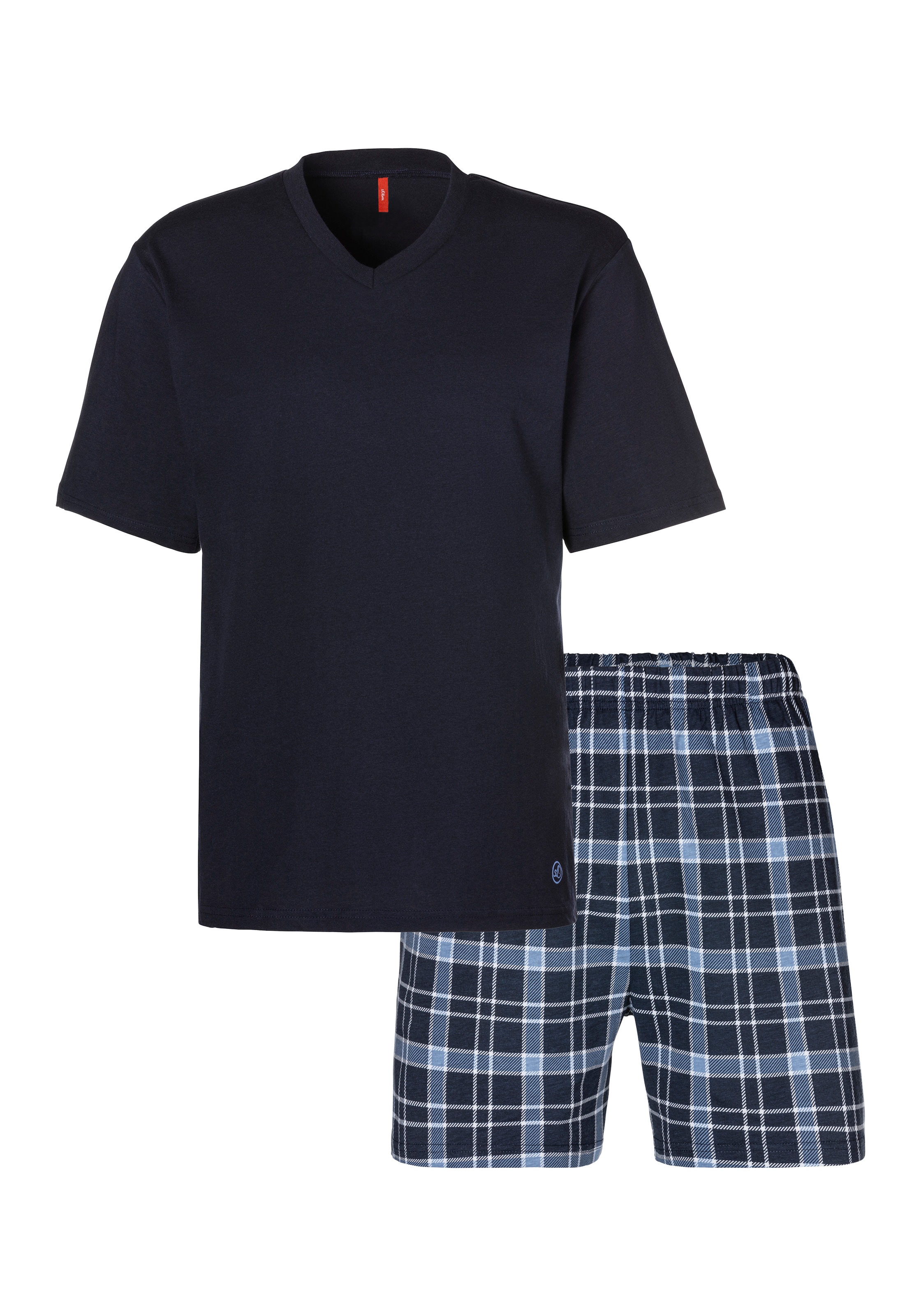 s.Oliver Short Pajamas in Blue: front