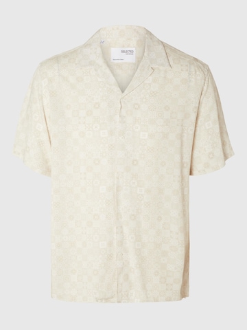 SELECTED HOMME Button Up Shirt 'Vero' in Beige