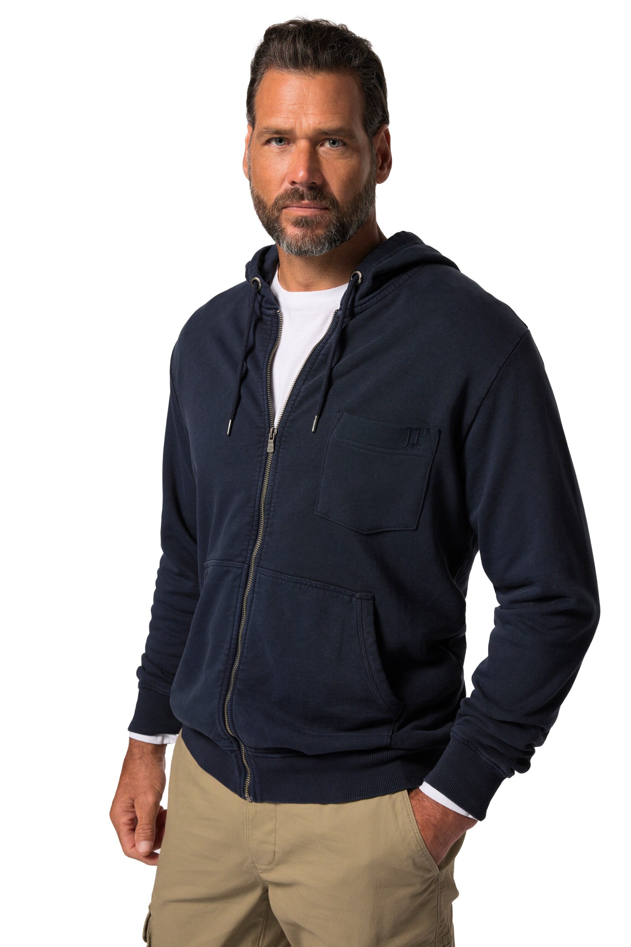 JP1880 Sweat jacket in Blue: front