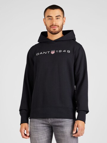 melns GANT Sportisks džemperis: no priekšpuses